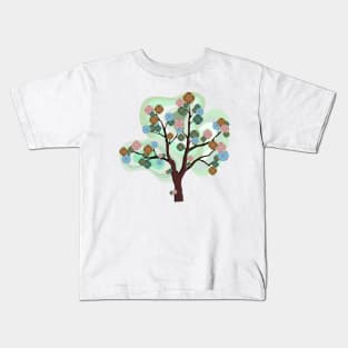 Colorful geometric mandala tree Kids T-Shirt